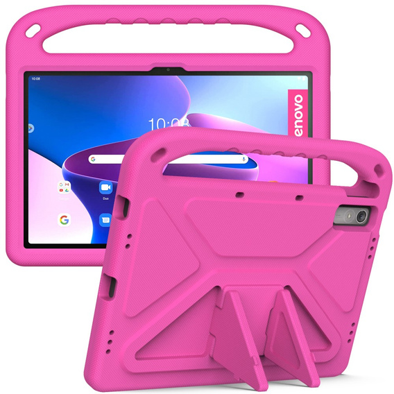 Etui dla dzieci do Lenovo Tab P11 Gen 2 TB350FU TB350XU 11.5", dziecięce z uchwytem, Różowe