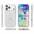 Etui do iPhone 17 Pro, do MagSafe, brokat, przezroczyste