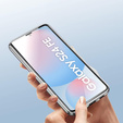 Etui do Samsung Galaxy S24 FE, Magnetic Dual Glass, srebrne