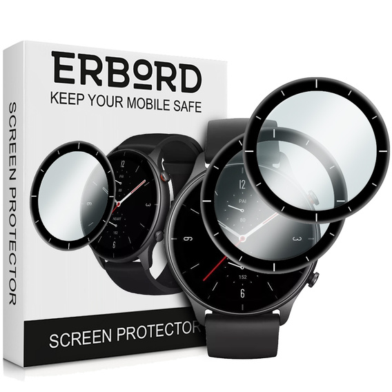 2x Szkło Hybrydowe ERBORD do Amazfit GTR 2e