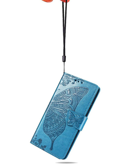 Etui z klapką do Oppo Reno 11F 5G, Butterfly, niebieskie