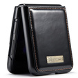 Etui z klapką CASEME do Samsung Galaxy Z Flip 3, Waxy Textured, czarne