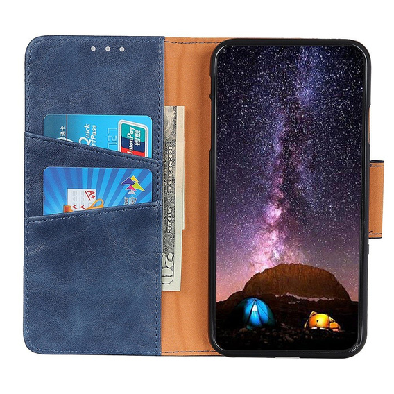 Skórzane Etui Wallet do Samsung Galaxy A52 / A52s - Blue