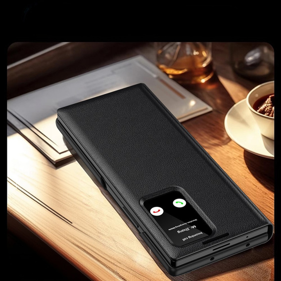 Etui z klapką do Samsung Z Fold5 5G, Smart View Wallet, czarne