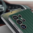 Etui do Samsung Galaxy S25 Ultra, GKK Woven Leather, zielone