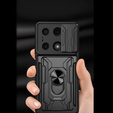 Etui pancerne do Xiaomi Redmi Note 13 Pro 4G / Xiaomi Redmi Note 14S / Xiaomi Poco M6 Pro 4G, Camera Slide Card Slot, czarne