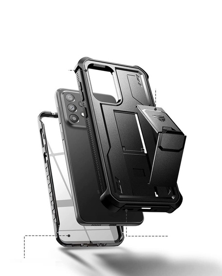 Etui pancerne do Samsung Galaxy A33 5G, Dexnor Full Body, czarne