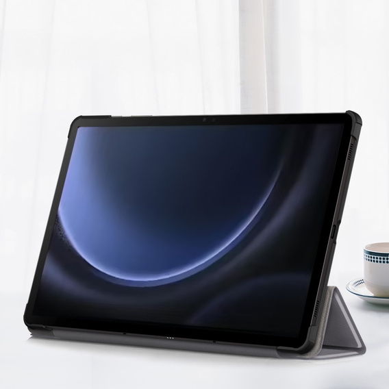 Etui do Samsung Galaxy Tab S9 FE+ Plus, Smartcase z miejscem na rysik, szare