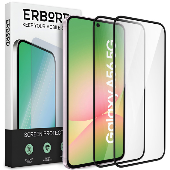 2x Szkło Hybrydowe ERBORD Ceramic do Samsung Galaxy A56 5G – elastyczna ochrona całego ekranu