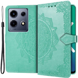 Etui z klapką do Infinix Note 30 VIP, Mandala, zielone