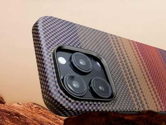 Etui do iPhone 15 Pro – magnetyczne Aramid Fiber, żółte