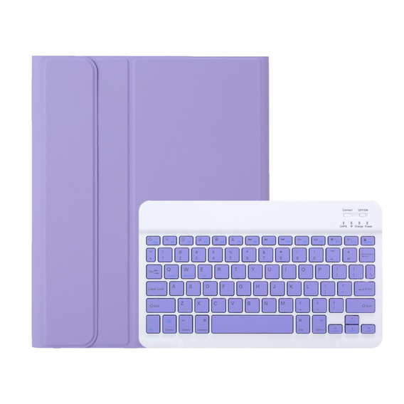 Etui z klawiaturą bluetooth do iPad 11" 2025 A16 (11 gen.) / iPad 10.9" 2022 (10 gen.), Fioletowe