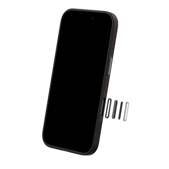 Etui BENKS Kevlar Magnetic Armor Pro Prestige 600D Y065 do MagSafe z aktywnym przyciskiem do iPhone 16 Pro