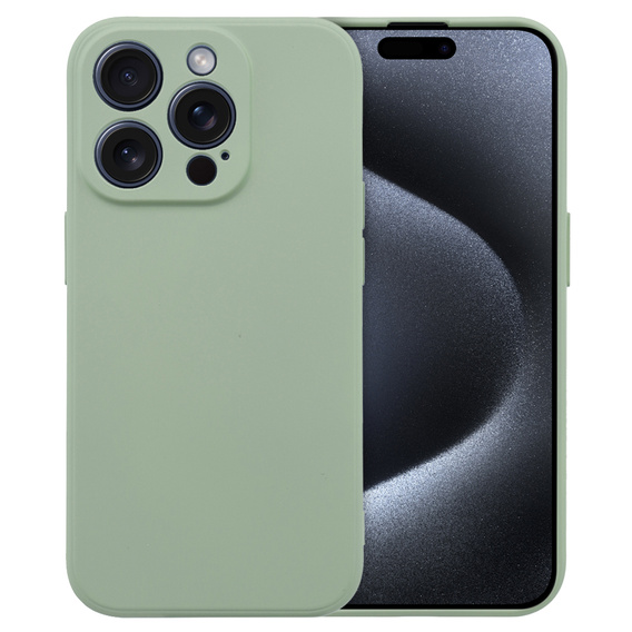 Etui do iPhone 15 Pro Max, Silicone Lite, zielone