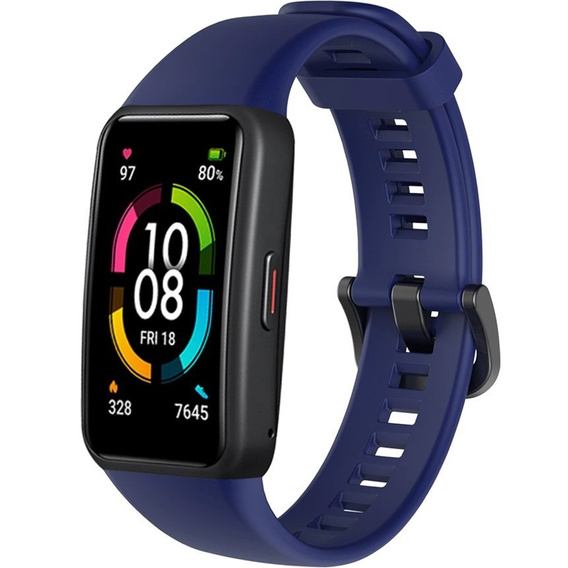 Pasek Silikonowy do Huawei Band 6 / Honor Band 6, Dark Blue