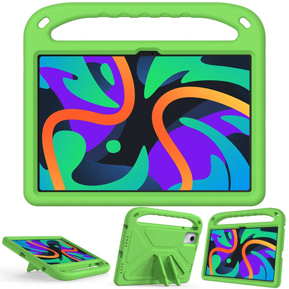 Etui dla dzieci do Lenovo Tab M11, dziecięce z uchwytem, zielone
