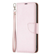 Etui z klapką do Xiaomi Redmi 13C / Poco C65, Wallet Litchi Leather, rose gold