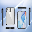 Etui do Iphone 16E, Kickstand Frame, przezroczyste / czarne
