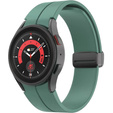 Pasek Silikonowy do Samsung Galaxy Watch 4/5/6 40/42/43/44/45/46/47mm, Ciemny zielony