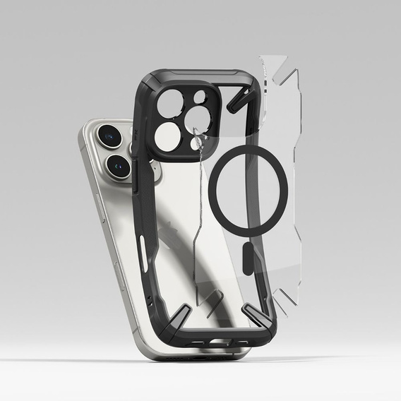 Etui Ringke do iPhone 16 Pro Max, Fusion X MagSafe, Przezroczyste / Czarne