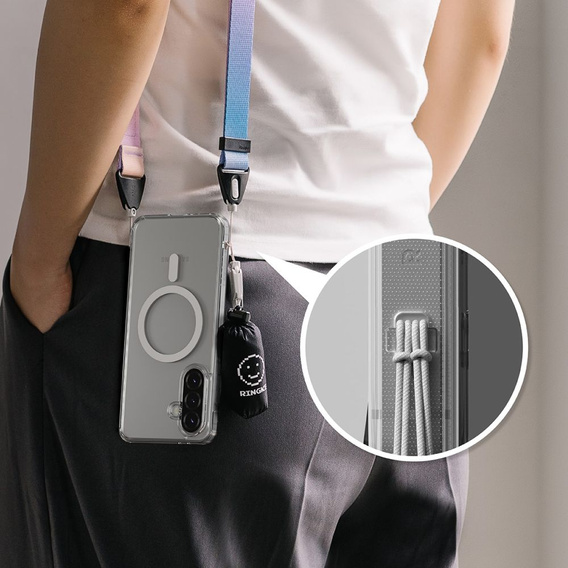 Etui Ringke do Samsung Galaxy A36 / A56 5G, Fusion MagSafe, Przezroczyste + Szkło Hartowane 9H