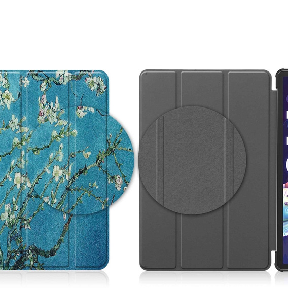 Etui do Lenovo Tab P11 Pro Gen 2 TB132FU TB132XU 11.2", Trójdzielne z miejscem na rysik, Kwiaty 