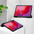 Pokrowiec z miejscem na rysik do Lenovo Tab M11 – przezroczysty tył, czarna klapka
