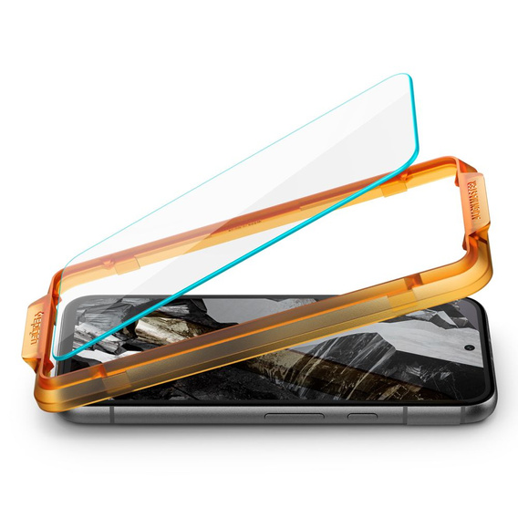 Szkło Hartowane z ramką do montażu SPIGEN Alm Glas.TR do Google Pixel 8A  (2 sztuki)