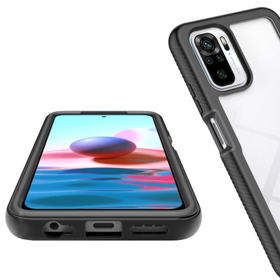 Etui do Xiaomi Redmi Note 10 / 10S, Shockproof, z folią, czarne