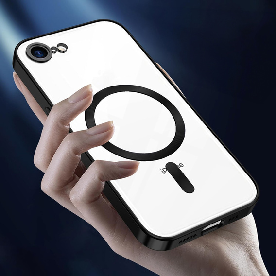 Etui do iPhone 16E, Electro MagSafe, czarne + Szkło na ekran