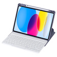Etui z klawiaturą do iPad 11" 2025 A16 (11 gen.) / iPad 10.9" 2022 (10 gen.), Rotary 360° Leather, fioletowe