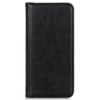 Etui z klapką do Google Pixel 10 Pro XL / 9 Pro XL, z kieszonką, skórzane, czarne