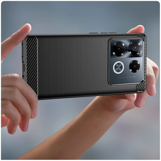Etui do Infinix Note 40 Pro Plus, Carbon, czarne