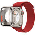 Zestaw Pasek Nylonowy + Etui 2w1 do Apple Watch 7/8/9 45mm, Czerwony