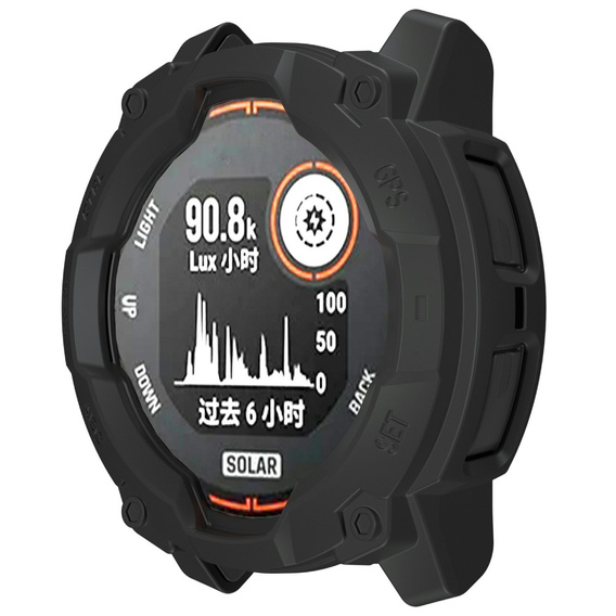 Etui ochronne do Garmin Instinct 3 Solar / Instinct 3 AMOLED 45mm – TPU, wzmocnione wycięcia, czarne