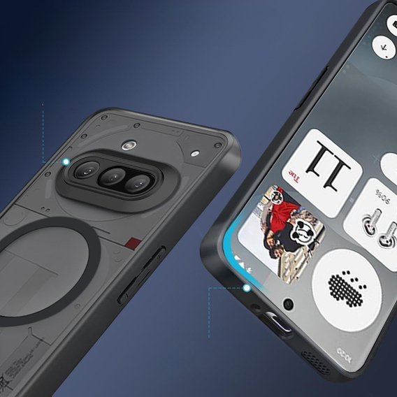 Etui do Nothing Phone 3A, do MagSafe, ERBORD Matt Case, czarny