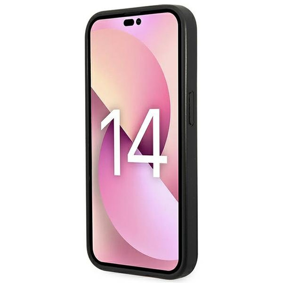 Etui Karl Lagerfeld do iPhone 14 Pro Max, Saffiano Karl's Head Patch, czarne