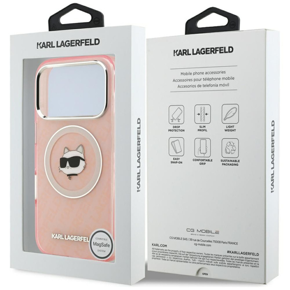 Etui do telefonu Karl Lagerfeld IML Choupette Head Logo MagSafe do iPhone 17 Pro Max