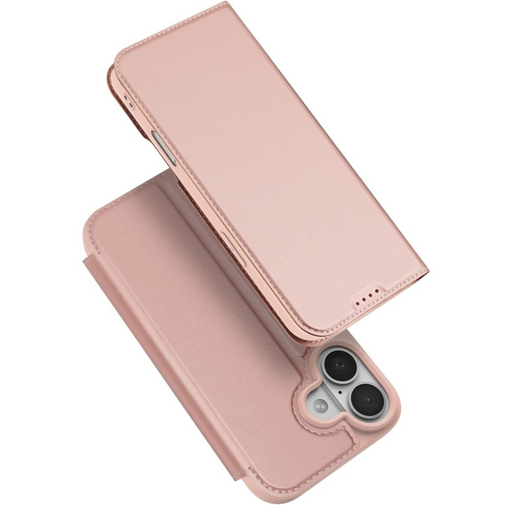 Etui Dux Ducis do iPhone 17, Skin Pro, z klapką, z miejscem na kartę,  różowe