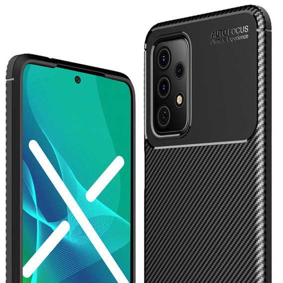 Etui do Samsung Galaxy A72 5G, Carbon Gel, czarne