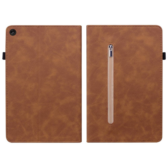 Etui do Lenovo Tab M10 10.1 Gen 3, Wallet Pen Slot, brązowe