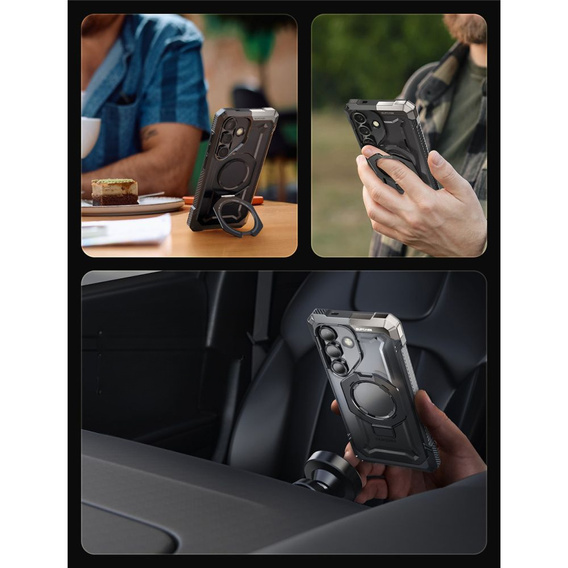 Etui Supcase do Samsung Galaxy S25 FE, Unicorn Beetle Grip Mag, Czarne