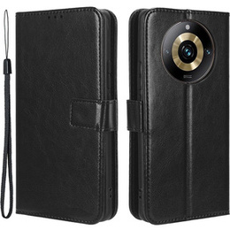 Etui z klapką do Realme 11 Pro 5G / Pro+ 5G, Crazy Horse Wallet, czarne