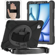 Etui do iPad Air 11" 2025/2024 (7/6 gen.), Pancerne obrotowe 360, Czarne