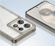 Etui do Motorola Edge 50 Pro, Fusion Hybrid, przezroczyste / szare
