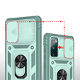 Etui pancerne do Samsung Galaxy S20 FE, CamShield Slide, zielone