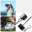 Smycz do telefonu Spigen Crossbody Strap + Wrist Strap + ConTag, fioletowa