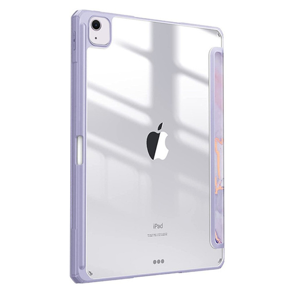 Etui do iPad Air 11" 2025/2024 (7/6 gen.), Smartcase Hybrid, z miejscem na rysik, Marble fioletowe