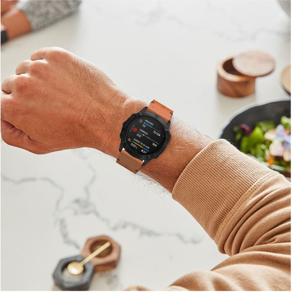 Skórzany Pasek Quickfit 26mm do Garmin, Brązowy