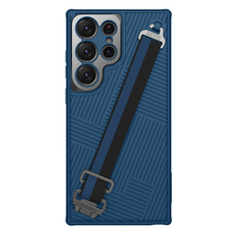 Etui NILLKIN do Samsung Galaxy S23 Ultra, Stripe Design z rączką, niebieskie